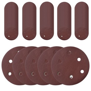 블루버드 원형 사포 125mm 5인치 6홀 100장 180방, 1개