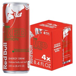 Red Bull 에너지 드링크 워터멜론 240ml(8.4FL oz) (4팩) 240ml(8.4oz), 240ml