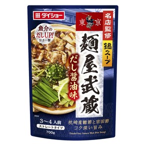 멘야무사시 나베 스프 육수간장맛 스트레이트 타입, 1개, 700g