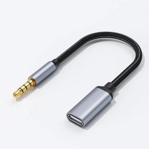 오디오 컨버터 3.5mm 남성 유형 c aux 오디오 어댑터 케이블 변환 이어폰 마이크 usb c 포트가있는 전화 태블릿 pc 말하기 듣기, 단일 헤드, 02 TypeC to 4Pole_03 1m