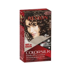 레브론 컬러실크 다크 브라운 염색약 Revlon ColoSilk 30 Dak Bown, 1개, 130ml