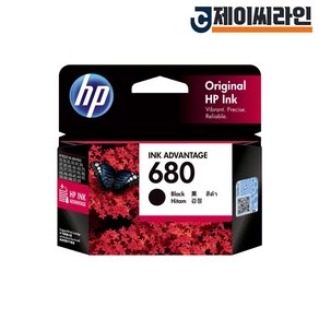 HP 정품 잉크 680 검정, 1개입, 정품_680검정 HP정품