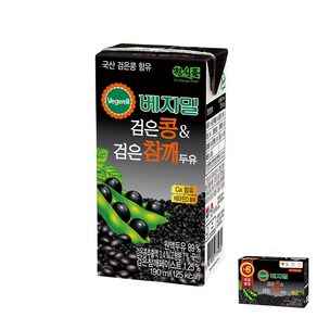 베지밀 검은콩과 검은참깨 두유, 24개, 190ml