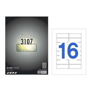 폼텍 전산라벨 IC-3107 잉크젯 투명 라벨지 5p, 16칸, 1개