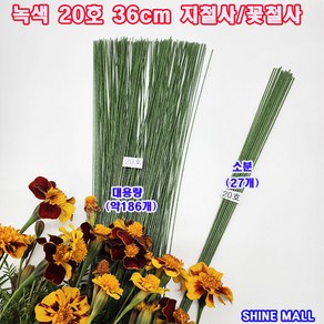 20호 녹색 36cm 지철사 꽃철사 소분-약27개/대용량-약186개 택1 무료배송/화훼기능사 준비물, 소분-약27개, 1개