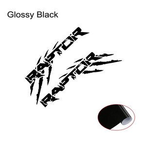 자동차 그래픽 클로 스타일링 스티커 포드 레인저 랩터 픽업 트럭, 1.Glossy Black, 1개, B.40x14.4cm