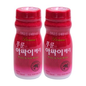 건강두배로 약국판매용 프리미엄 푸룬 아싸이베리 100ml 변신비결끝 푸룬과즙추출물 유기농 아사이주스함유, 2개