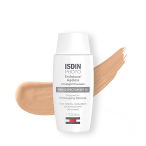 ISDIN Eyfotona 얼굴용 에이지리스 틴트 미네랄 자외선 차단제 SPF 50 산화아연 포뮬러로 태양 손상 복구에 도움이 됩니다. 50ml(1.7액량 온스) 여행용 사이즈, 1.7 Fl Oz (Pack of 1), 1개, 50ml