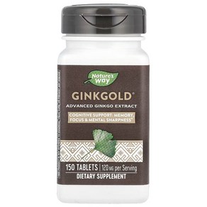 네이쳐스웨이 GINKGOLD 징크골드 은행나무 추출물 60mg 150정, 1개