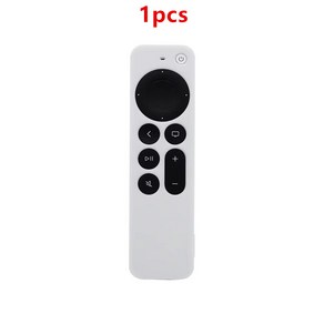 리모컨 케이스 소프트 실리콘 커버 호환 Apple 4K TV 박스 6세대 및 7세대 낙하 방지 미끄럼 방지 키트, white* 1pcs, 01 white