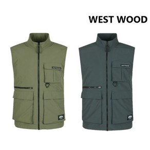 웨스트우드 WESTWOOD 타슬란 소재의 남성 가을 포켓 베스트 등산 조끼 WM3MCVT601