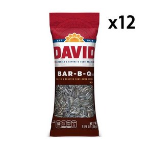 구운 솔티드 BBQ 해바라기씨 46g x 12팩 DAVID, 12개