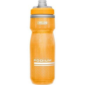 CamelBak Podium Chill 단열 자전거 물병 - 이지 스퀴즈 보틀 대부분의 케이지에 적합 595.3g(21온스) 스톤 블루, 주황색, 1개