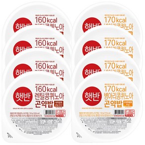 햇반 퀴노아 곤약밥 (렌틸콩+병아리콩), 150g, 4세트