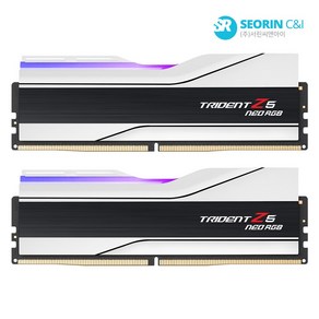 G.SKILL DDR5 6000 CL30 TRIDENT Z5 NEO RGB 화이트 패키지 64GB(32Gx2), 선택하세요, 1개