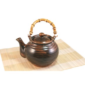 게르마늄 원형 내열 주전자 (중 1.5리터) / 차주전자 다기 티포트 약탕기 찻물주전자 다도구 다도용품, 1개, 옹기, 1.5L