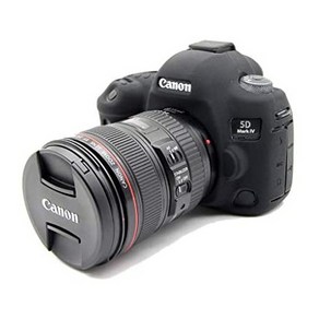 일본직발송 2. KOOWL 대응 CANON 캐논 EOS 5D MARK IV 5D MARK4 5D4 카메라 커버 실리콘 케이스 실리콘 커, One Size, 블랙, 1개