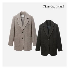 써스데이아일랜드 Thusday Island 헤링본 싱글 재킷(T226MJK135W) 1132399