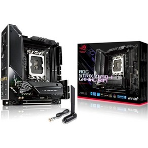 ASUS ROG Stix Z690I 게이밍 WiFi 6E LGA 1700 Intel 12th Gen 미니 ITX 마더보드 PCIe 5.0DDR5썬더볼트 42.5Gb LANUS, 1개