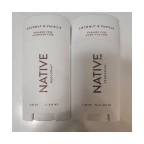 Native 네이티브 데오드란트 스틱 남녀공용 Coconut+바닐라 3팩, 2개, 30g