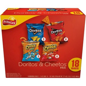 프리토레이 도리토스 & 치토스 믹스 18개 499.6g Fito-Lay Doitos & Cheetos Mix 18ct, 1개