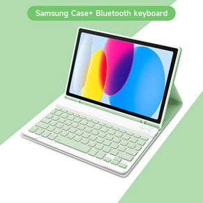 갤럭시 탭 10 4 태블릿 케이스 A8 5 S6 커버 마우스 키보드 포함 S7 S8 11 플러스, A9 8.7in, geen 2, 1개