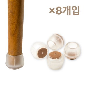 체어서퍼 의자발커버 프리사이즈 투명 L (허용범위 3.0cm~3.3cm)