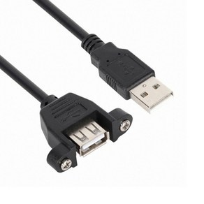 [강원전자] [AM-AF] USB-A 2.0 to USB-A 2.0 M/F 연장케이블 한쪽 락킹 커넥터 NMC-UF210SB [블랙/1m]