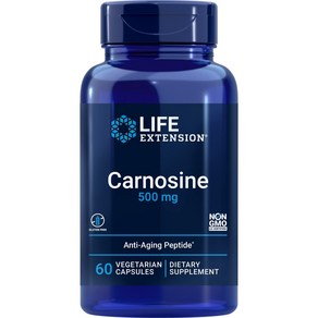 Life Extension Canosine 500mg Potent Anti L-Canosine Supplement - Antioxidant - Non-GMO Gluten-, 1개, 60정