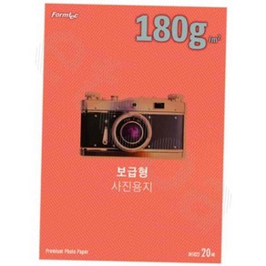 폼텍 광택포토용지 인화지 A4 20매 180G 권 (1개입) 사진인화지 사진종이