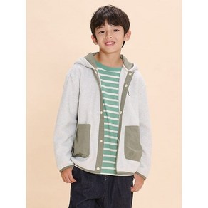 [브랜드정품]빈폴키즈 공식브랜드관 [BEANPOLE KIDS] 플리스 져지 배색 재킷 라이트 그레이 (BI4941U022)봄점퍼 간절기점퍼