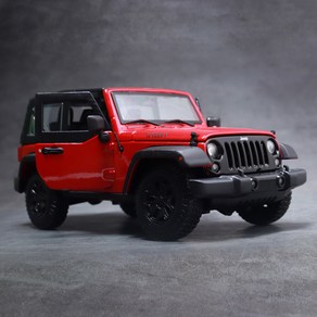 마이스토 1:18 2014 지프 랭글러 다이캐스트 자동차장난감 모형차 jeep, 레드, 1개