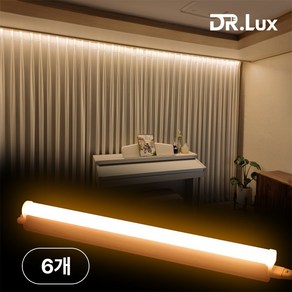 닥터룩스 간접조명 LED T5 5w 300mm, 전구색, 6개