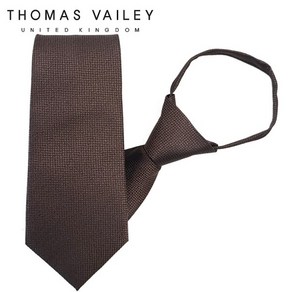 [THOMAS VAILEY] 토마스베일리 자동/지퍼넥타이-그라운드 브라운 7.5cm