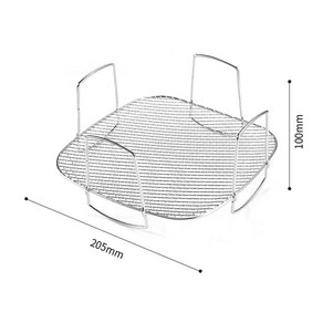 사각형 에어 프라이어 랙 내열성 바구니 냄비 트레이 베이킹 그릴, 1개