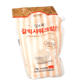 잇츠쿡 갈릭샤워크림소스 디핑소스 대용량 업소용, 1개, 2kg