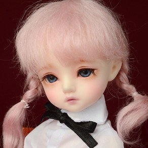 돌모아 구체관절인형 가발 USD 26cm 모헤어 양갈래 땋은머리 핑크 (6-7) Sayomi Mohair Wig (Pink)