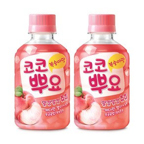 [트레이딩제이]팔도 코코뿌요 복숭아 280ml 코코 젤리 어린이 음료수, 2개