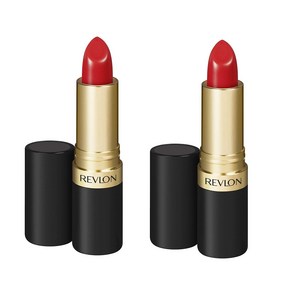 REVLON Lipstick Supe Lustous Lipstick Ceamy F REVLON 립스틱 슈퍼 러스트러스 립스틱 부드럽고 풍만해 보이는 입술을 위한 크리미, 러브 댓 레드 725, 4g, 1개