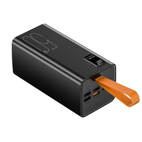 멀티단자 대용량 보조배터리 50000mAh 고속충전 PD 22.5W, 블랙