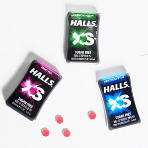 HALLS 호올스 XS 멘톨 사탕 졸음방지 미니 캔디 3종 택1, 레몬민트 XS, 1개