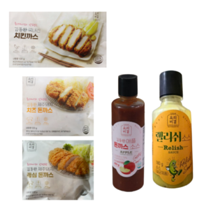 [쇼핑엔티] 김동완 돈까스 3종 18팩(등심7+치즈4+치킨7+애플소스1병+렐리쉬소스1병), 2.02kg