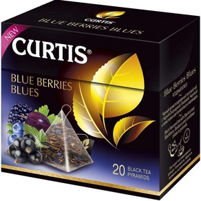 CURTIS Black Tea Bluebey Blues Taste (20 Pyamid Tea Sachet CURTIS 홍차 블루베리 블루스 테이스트 (피라미드 티 향낭 20개, 1개, 108.86g