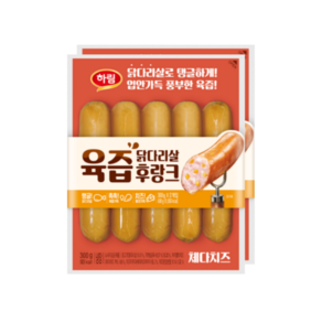 하림-닭다리살 육즙후랑크 체다치즈 600g, 1개