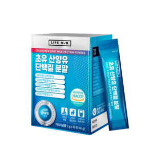 라이프허브 초유 산양유 단백질 분말 2g x 30포, 60g, 1개