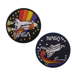 레인보우 나사 벨크로 패치 우주왕복선 NASA 항공점퍼 자수 찍찍이 와펜