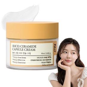 풀리 쌀 세라 캡슐 크림 보습 장벽 크림, 1개, 90ml