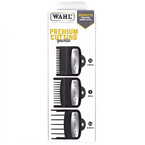 WAHL 왈 코리아 전문가용 정품 커팅 가이드 잭 3개 세트 (블랙)