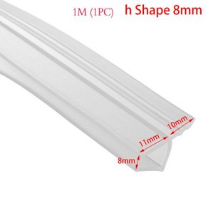 자동차 문짝 도장 스트립 씰링 F U h 모양 유리 도어 욕실 스크린 창 실리콘 1M 6-12mm