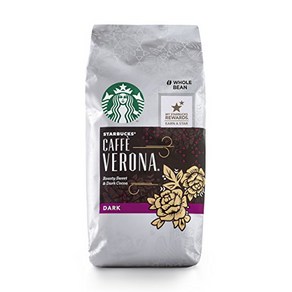 Stabucks Caffè Veona Dak Roast Whole Bean Coffee 12-Ounce Bag 스타벅스 카페 베로나 다크 로스트 홀빈 커피 12온스 백, 1개, 340g